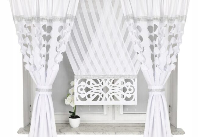 firany bez prasowania ażurowa